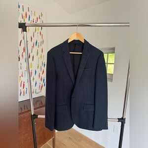 J.Crew Houndstooth Navy Ludlow Blazer